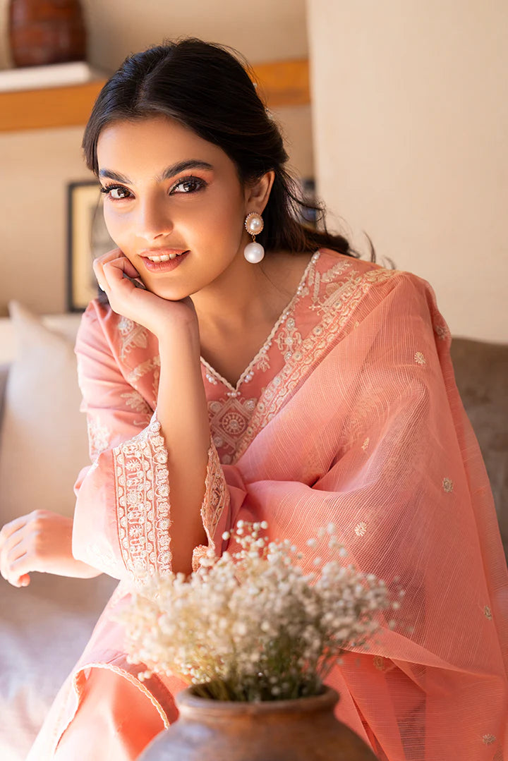3-PC Stitched Embroidered Suit